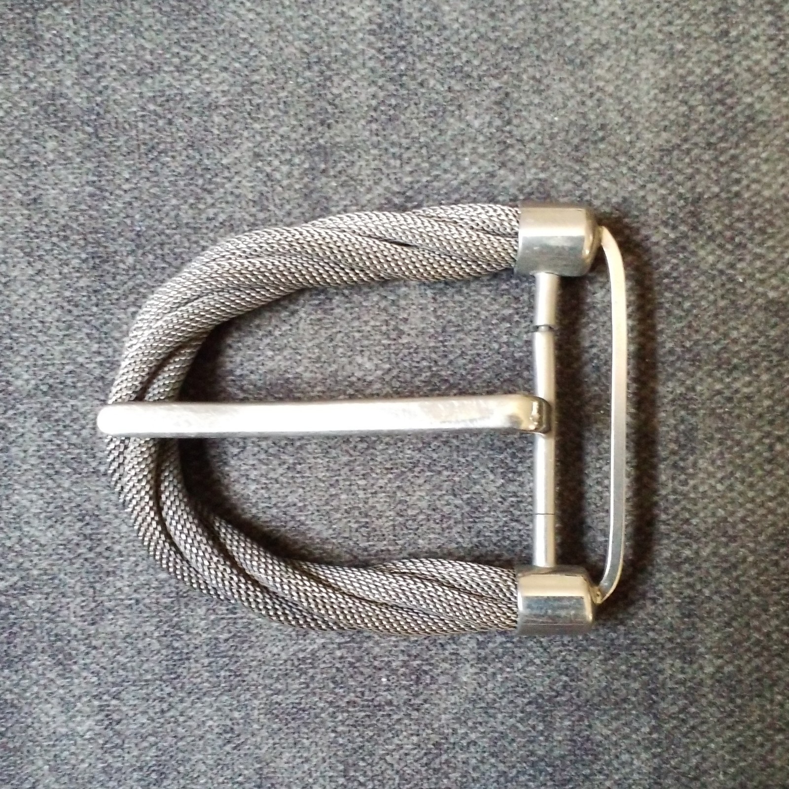 Vintage cool twisted round silver chain Belt Buckle women&rsquo;s or men&rsquo;s