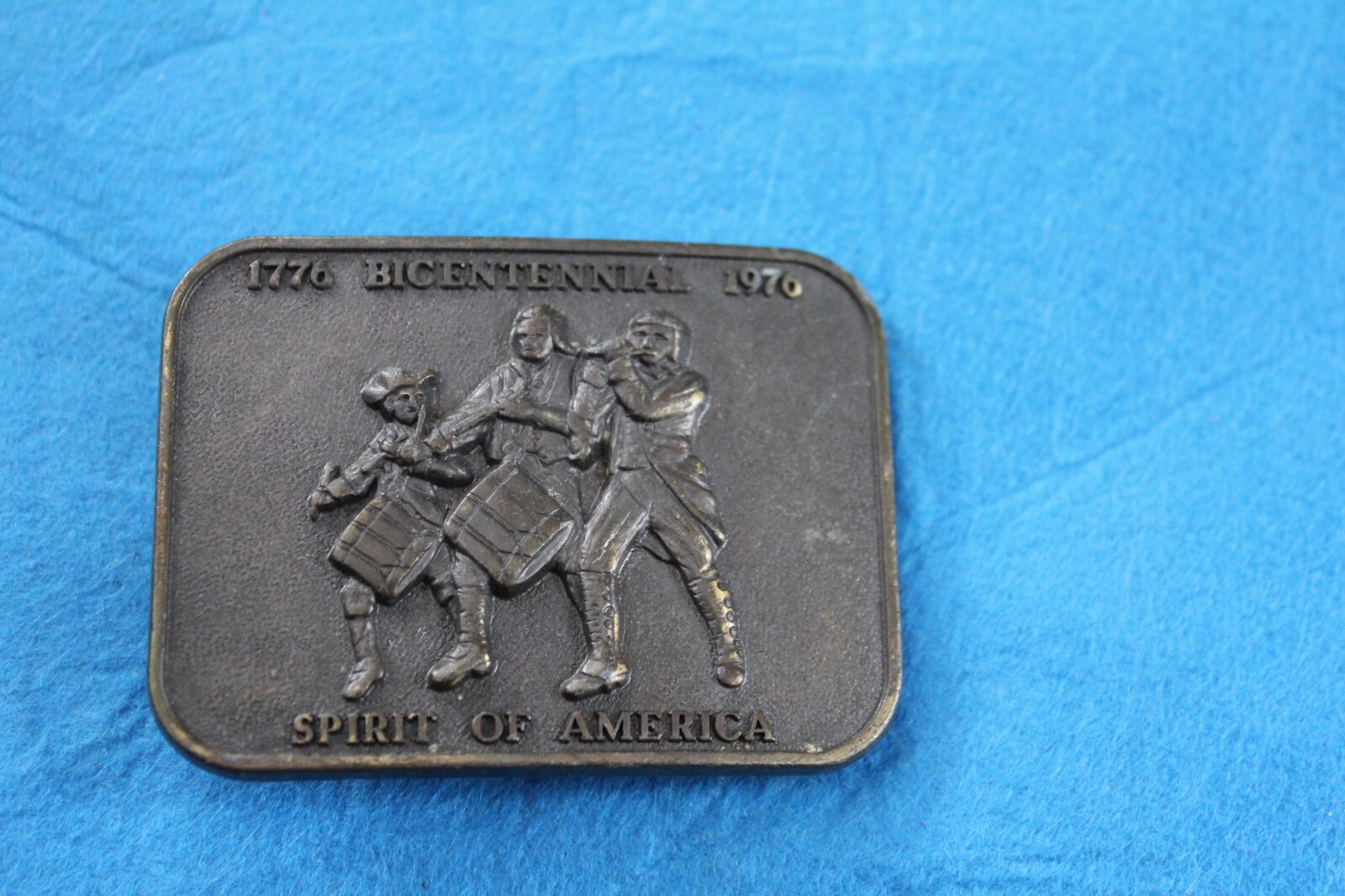 Vintage Bicentennial Belt Buckle « Spirit of America » 1776 – 1976