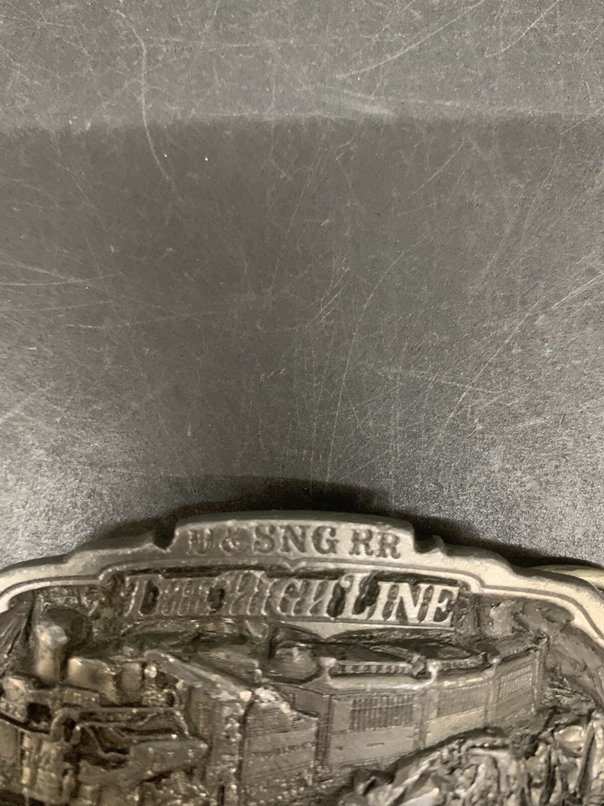 Durango & Silverton High Line Steam Locomotive Train C + J Belt Buckle 1986 USA