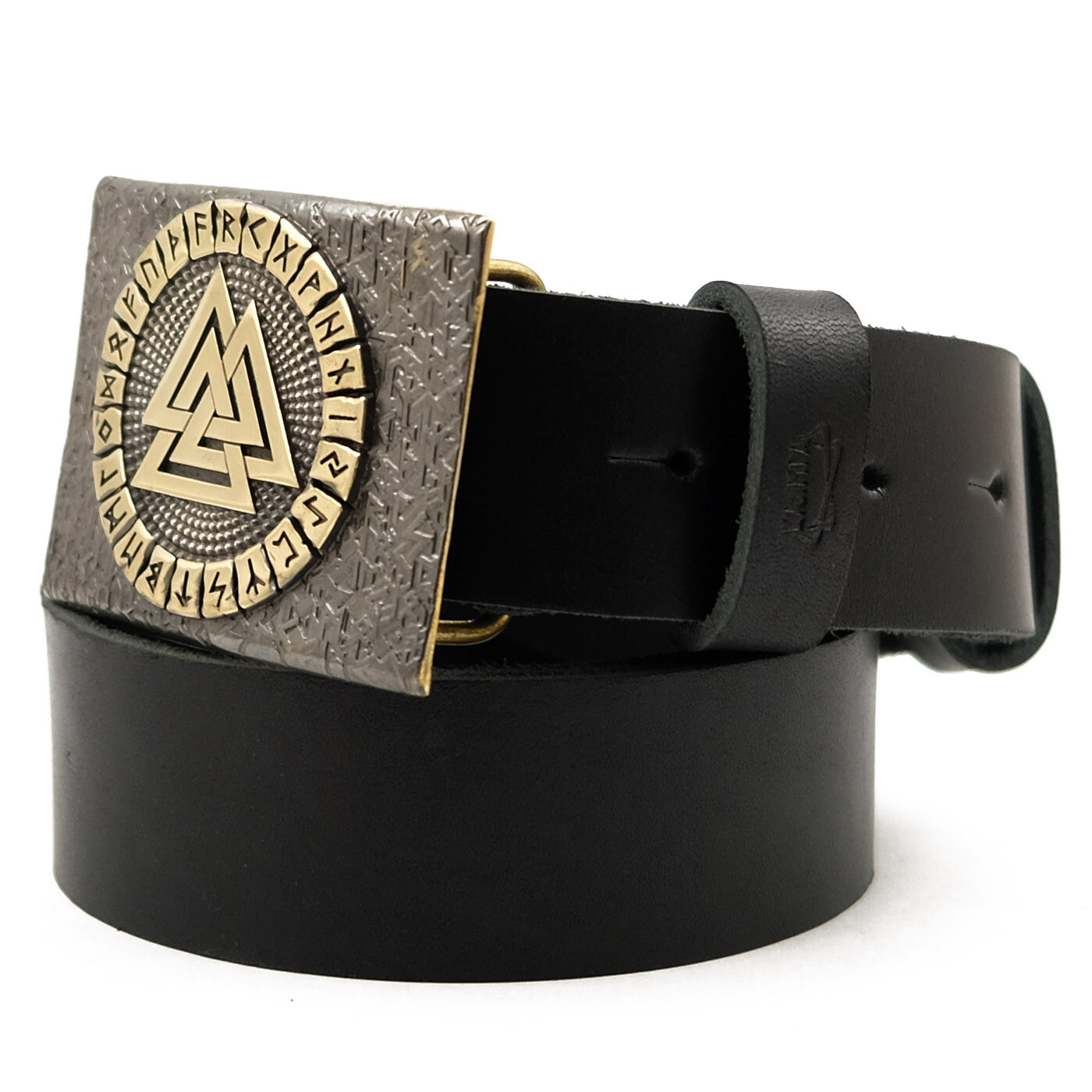 Valknut belt buckle, Old Norse Scandinavian Nordic Celtic Viking Pagan runic
