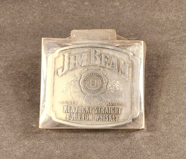 NEW JIM BEAM SOUR MASH KENTUCKY STRAIGHT BOURBON WHISKEY PEWTER BELT BUCKLE