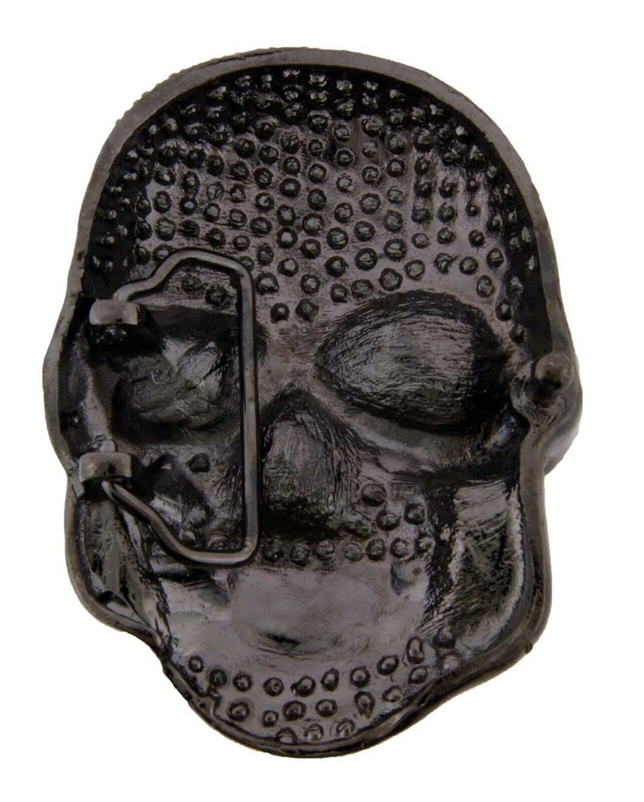 Vintage Skull Belt Buckle Men Pirate Halloween Skeleton Cosplay Bling Gunmetal