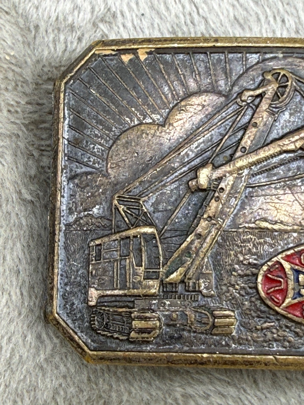 Vintage Construction Belt Buckle P&H Pawling Harnischfeger “Quality P&H Service”