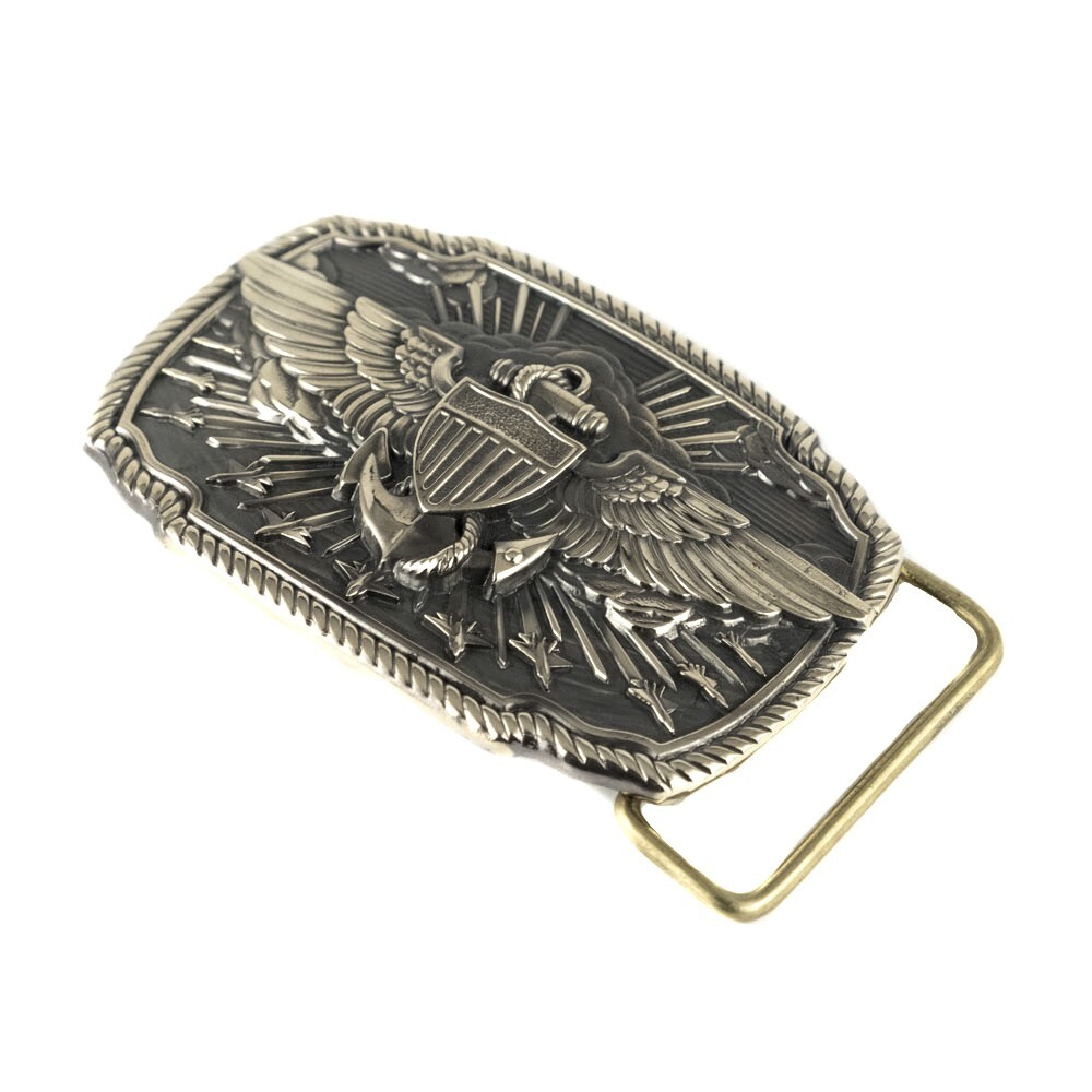 The United States Naval Aviation german silver belt buckle, Marines Navy, USA