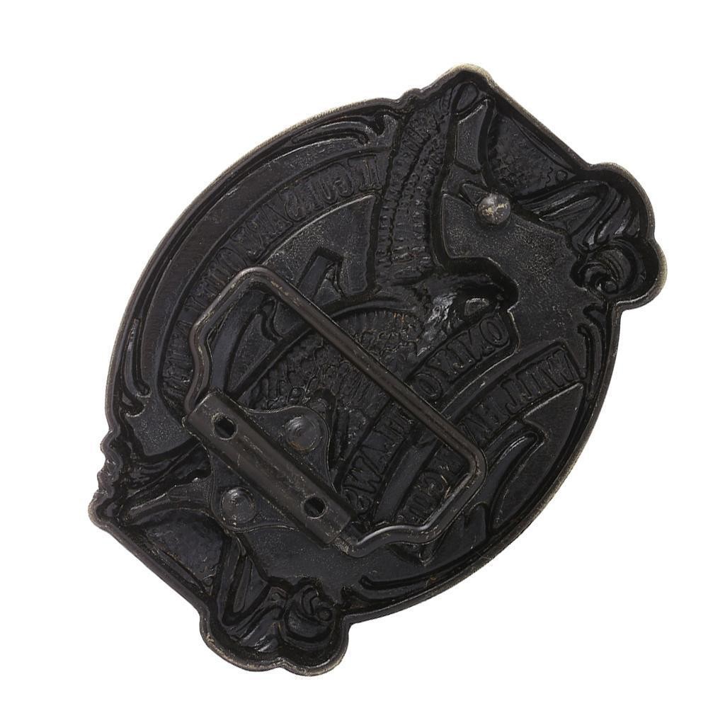 Metal Western Cowboy Belt Buckle 3D Eagle Oval Belt Buckle