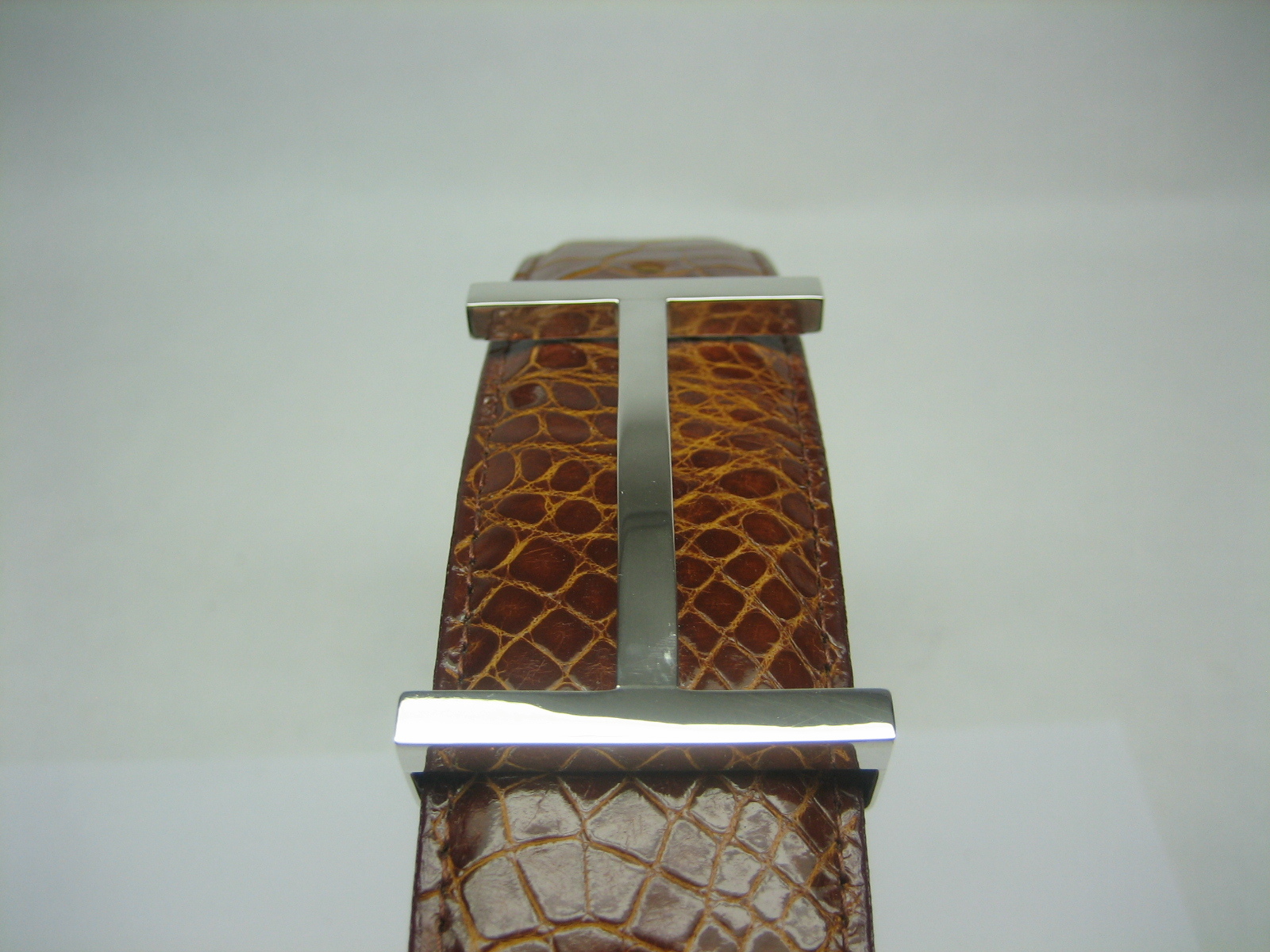 Sterling silver 925 grand icon buckle 40 gr.& Genuine Alligator 1.5  » belt U.S.A