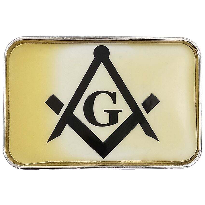 New Men’s G Mason Yellow Background Logo Belt Buckle