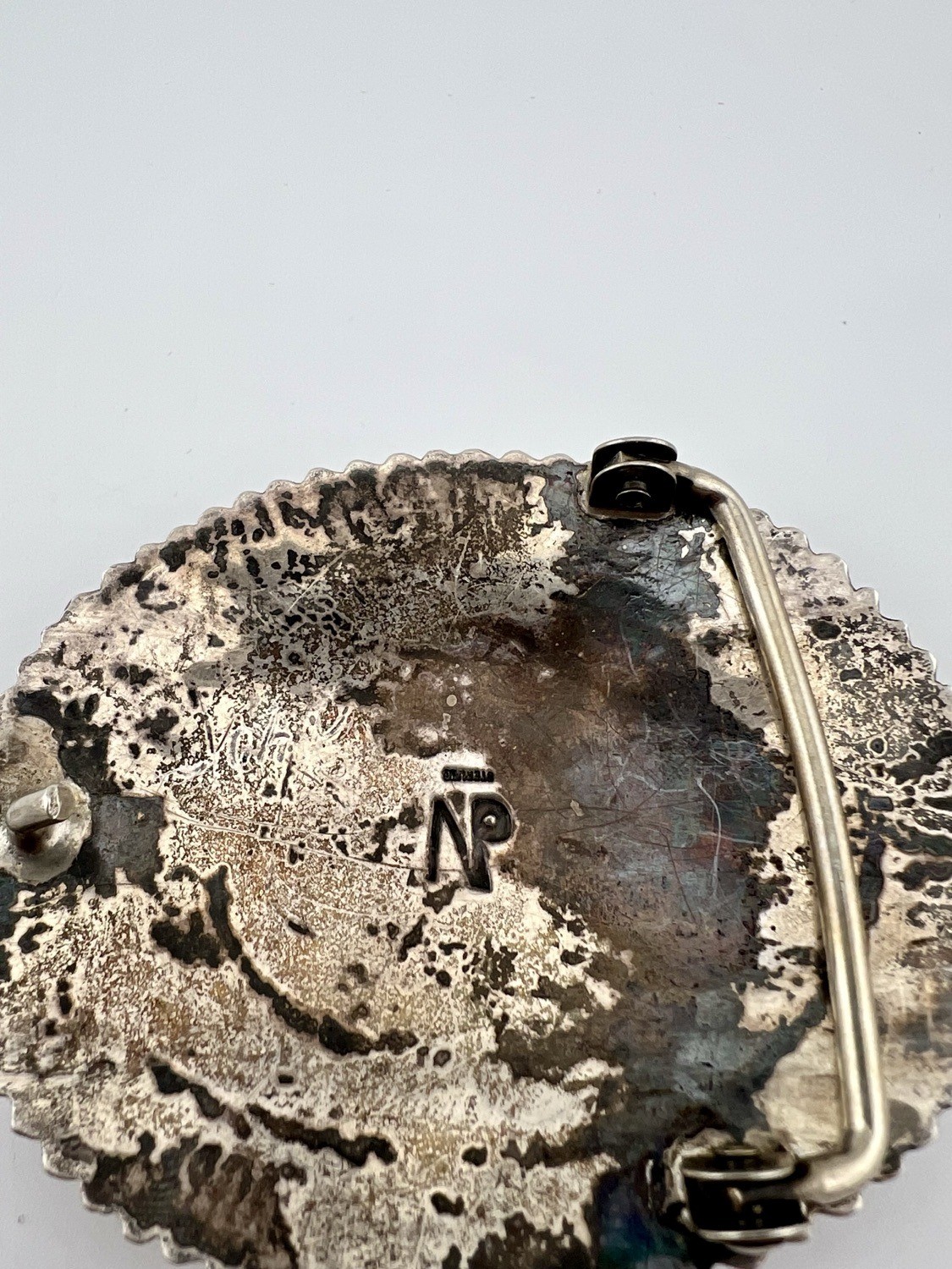 Vintage Nelson Piaso Signed Navajo Sterling Silver Belt Buckle 55.6g