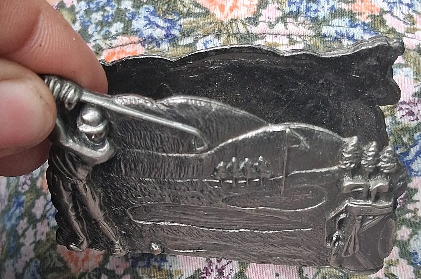 Silver 3D Golf Sports Theme Metal Western Belt Buckle for Men with Buckle Accent