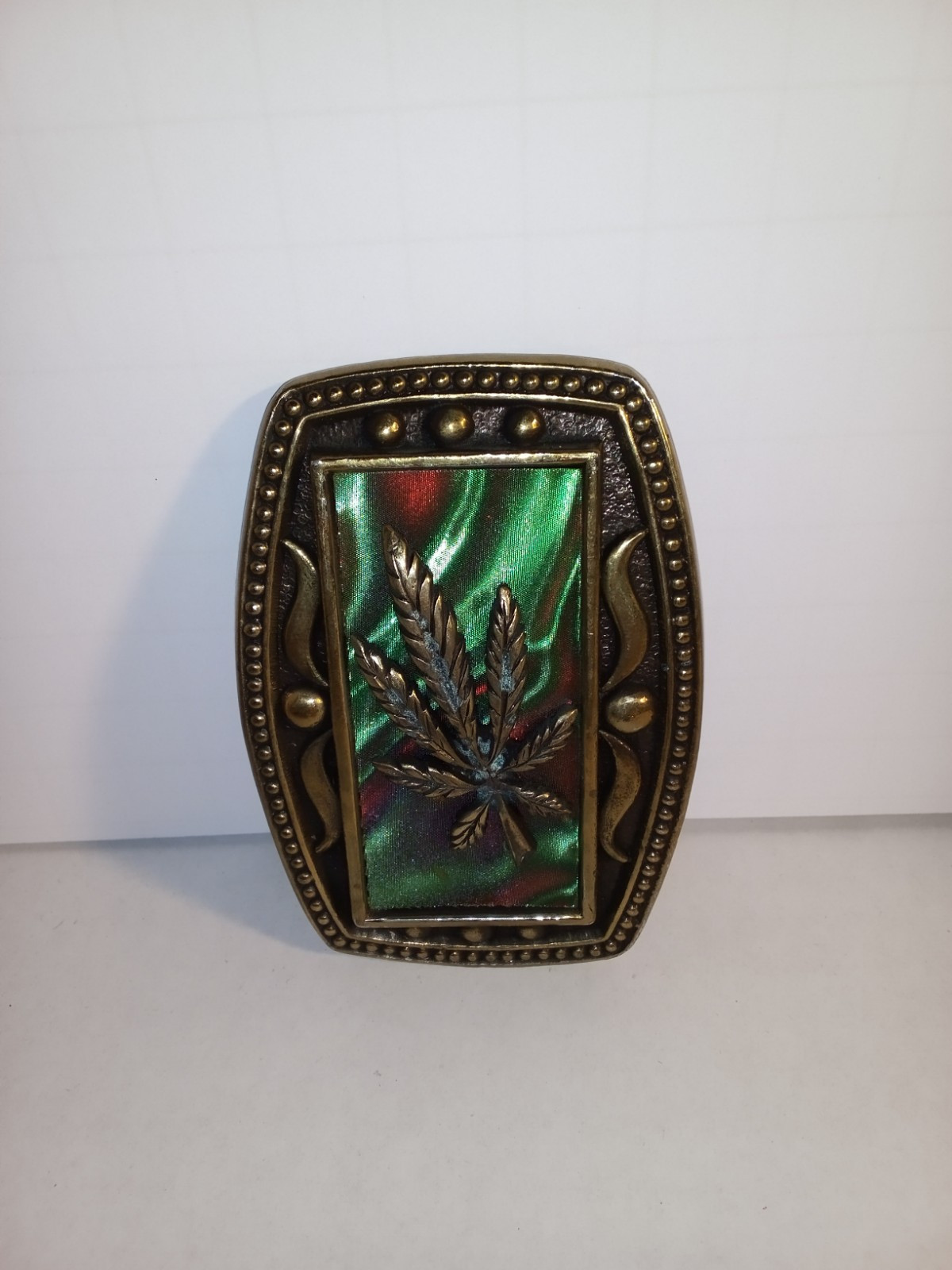 Marijuana Pot Leaf Belt Buckle CII New York
