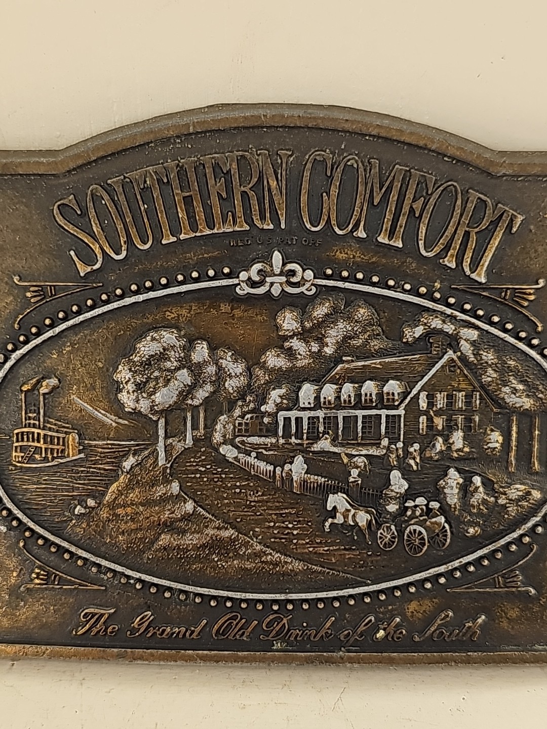 Vintage Southern Comfort Belt Buckle & Belt