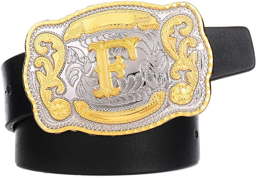 INITIAL (F) BELT BUCKLE LETTER COWBOY WESTERN RODEO TEXAS STAR Hebillas Vaqueras