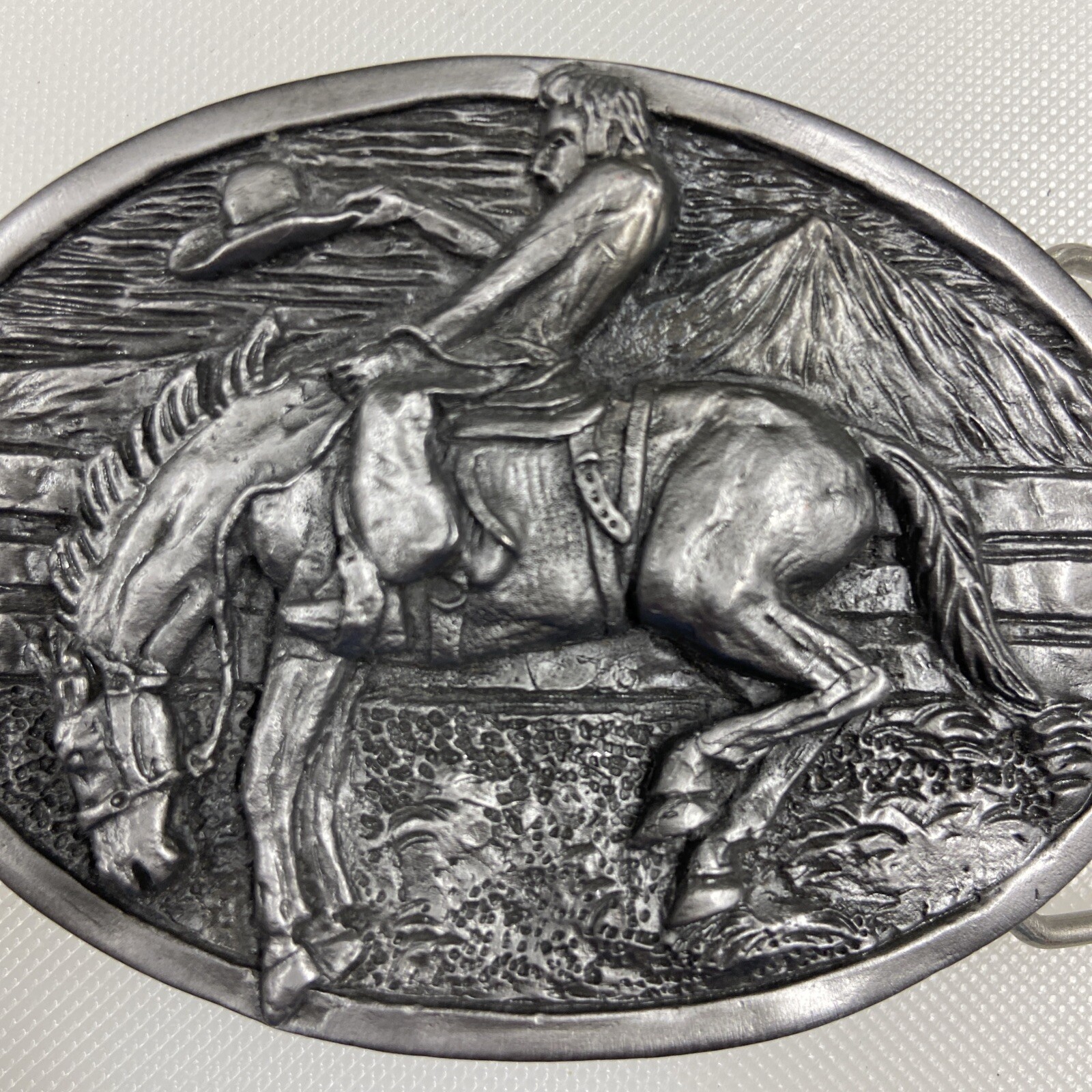 Numbered Western Rodeo Belt Buckle Bucking Horse & Cowboy for 1 3/4&Prime; Belt Max.