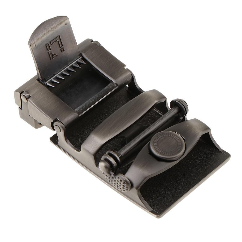 Ratchet Men Alloy Belt Buckle Replacement, Rectangular Automatic Slide Buckle