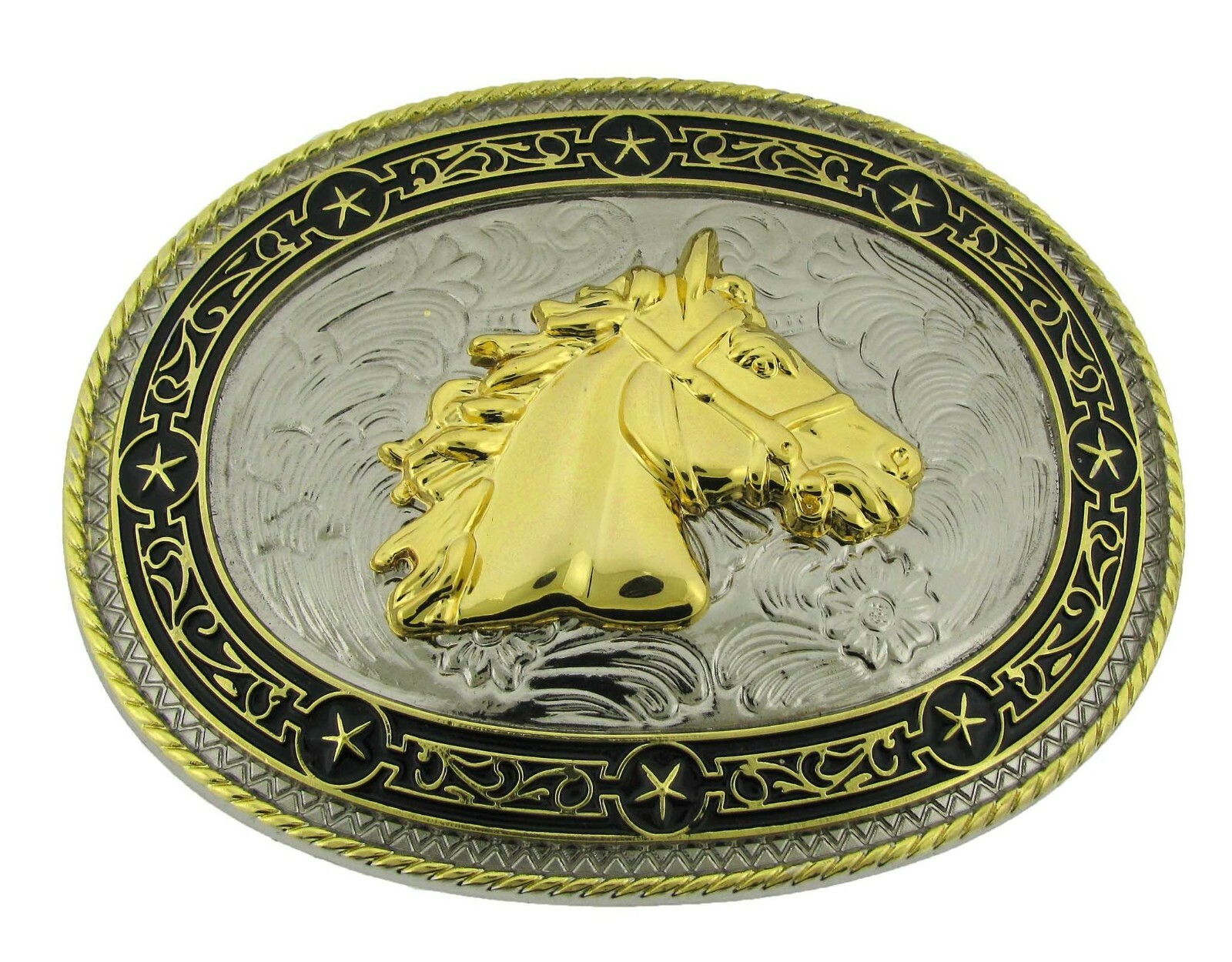 Running Horse Head HorseShoes Saddle Horse Shoe Belt Buckles Western Rodeo New