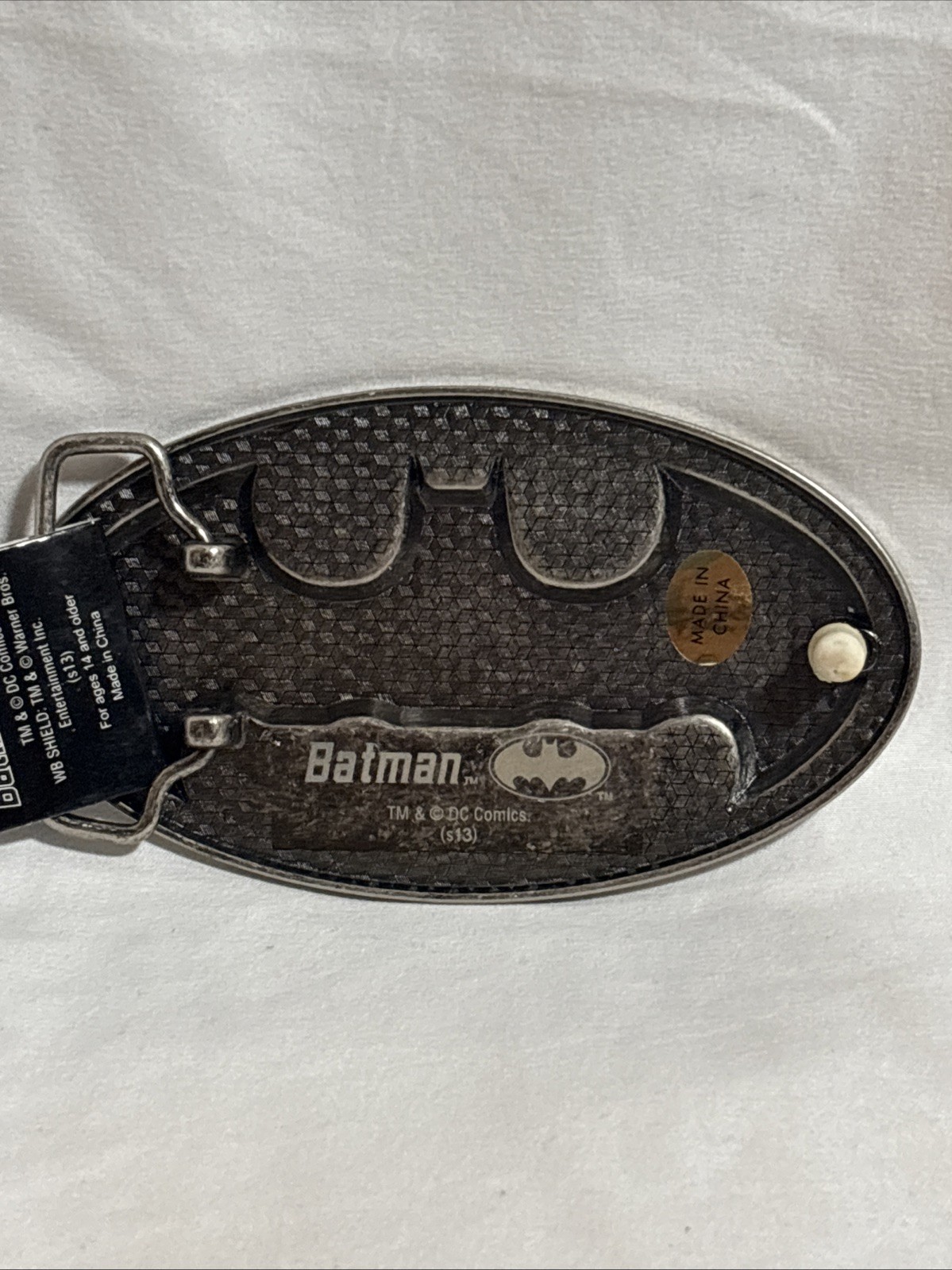 Batman Belt Buckle Graphite and Yellow Glow On The Dark New With Tags