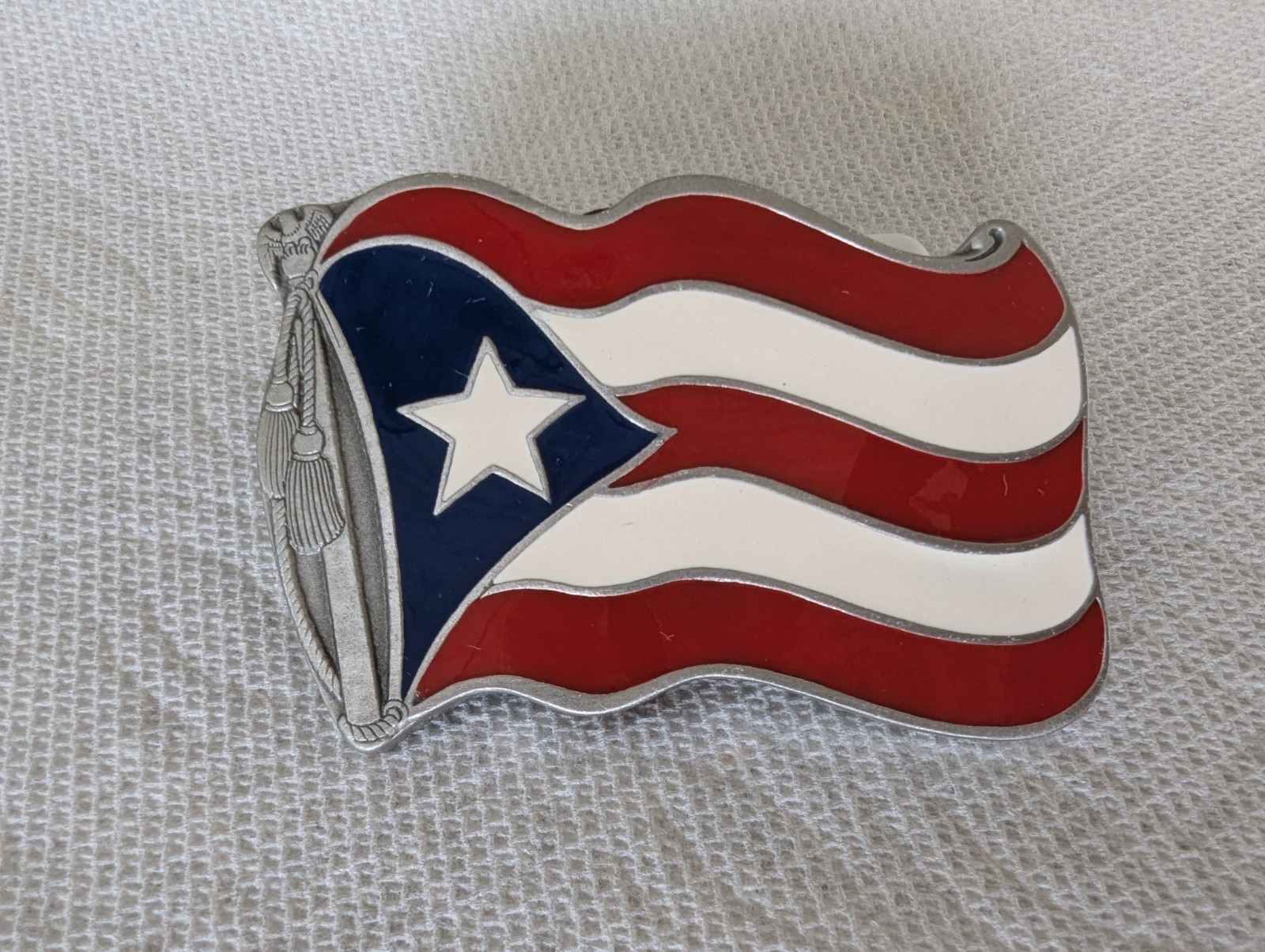 Puerto Rico Puerto Rican Waving Flag Belt Buckle