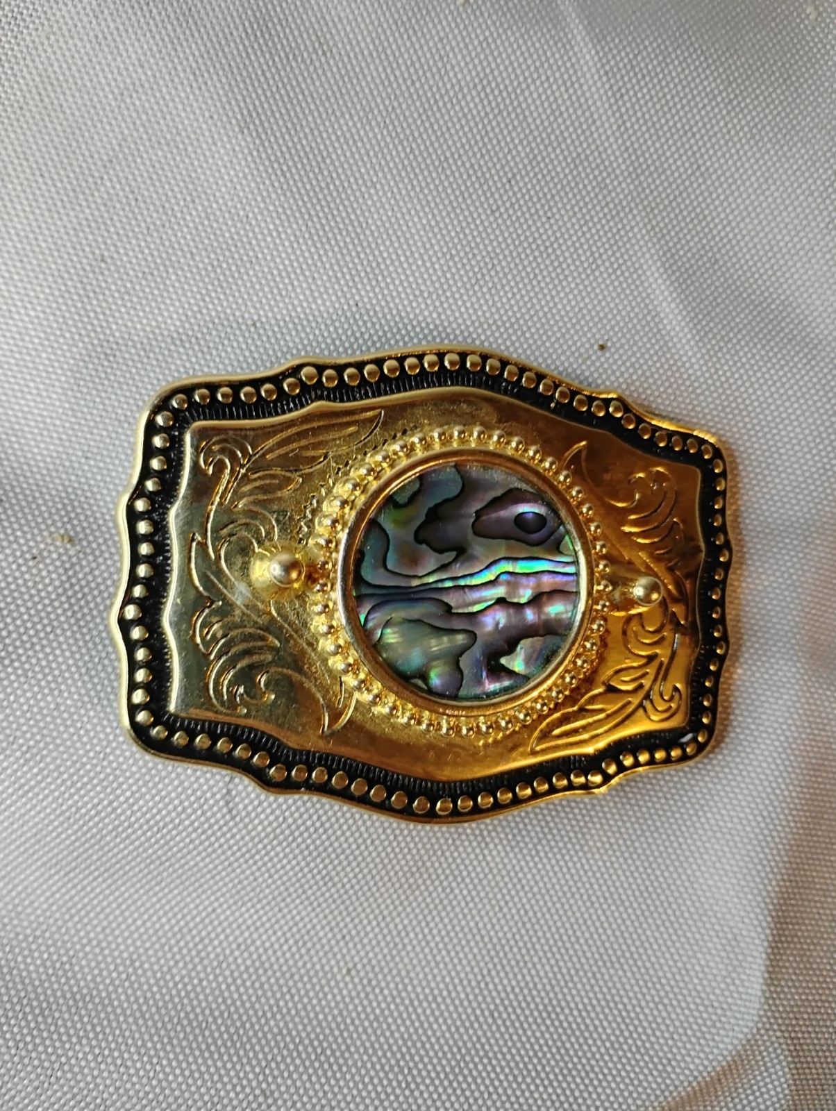 Western Style Belt Buckle with a cabochon insert Die cast Buckle 3.5” Made USA