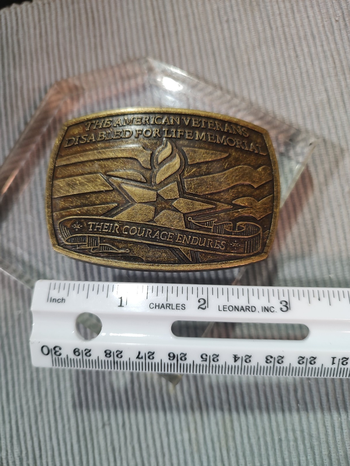 The American Veterans Disabled For Life Memorial Belt Buckle 2007 Sponsor #0369