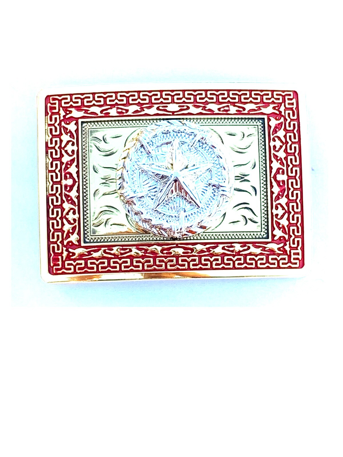 Western Buckle Silver Gold Red Texas Lone Star Cowboy Fit 2 » Hebillas Vaqueras
