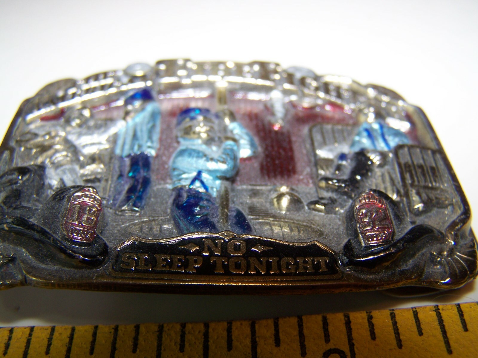 1986 The American Firefighter No Sleep Tonight Metal Belt Buckle Fireman