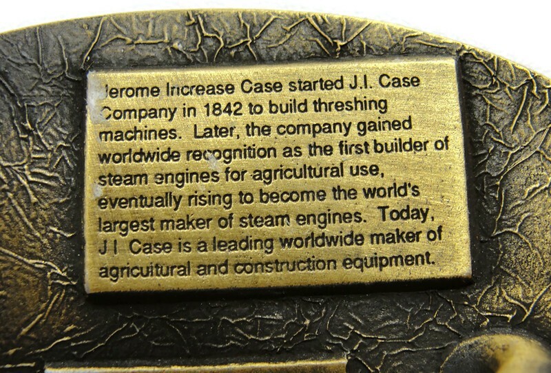 Vintage Belt Buckle J.J. Case Threshing Machine Racine Wisconsin USA Ltd Edition