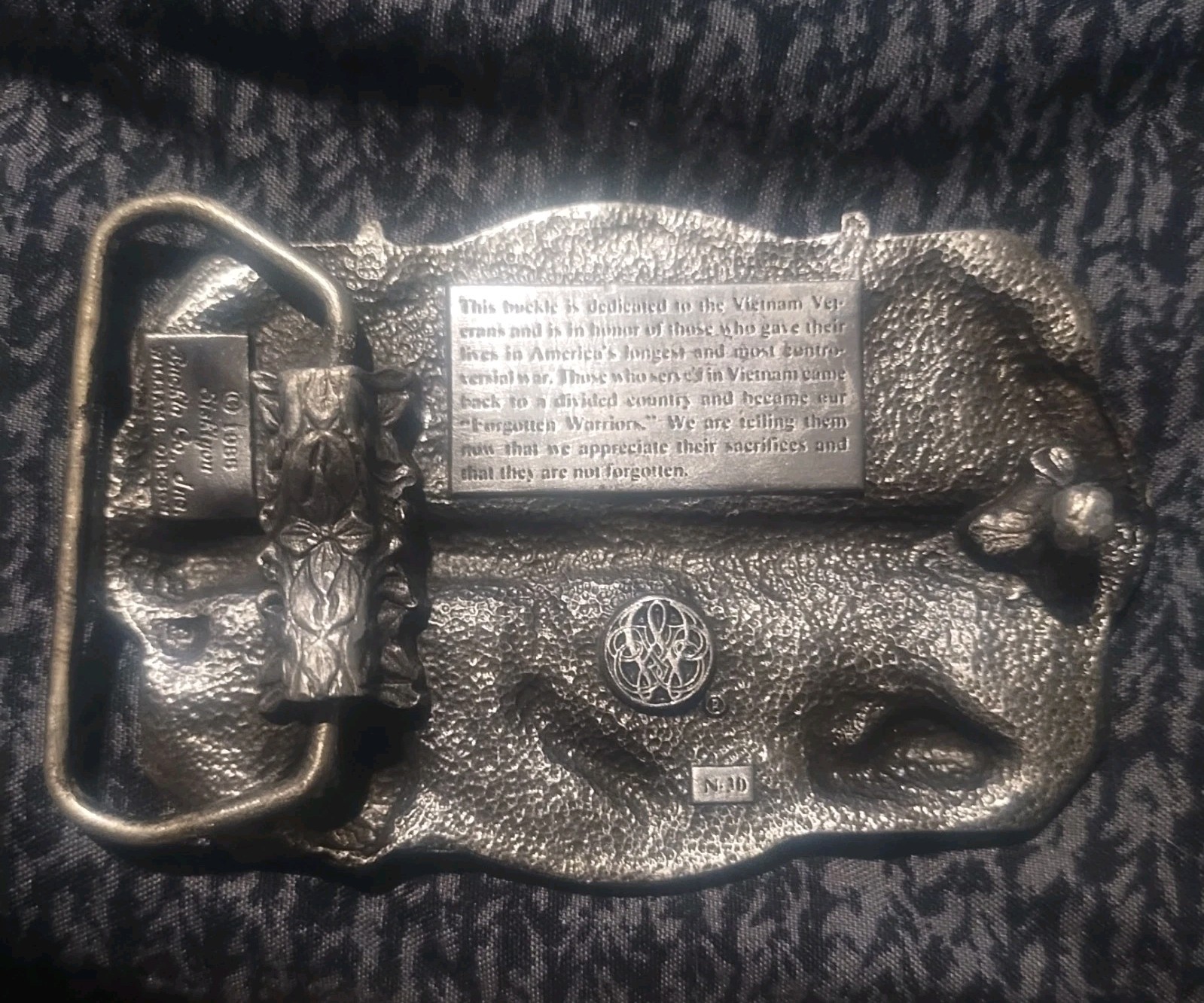 VTG Siskiyou Vietnam Veteran The Forgotten Warrior Huey Helicopter War Pewter