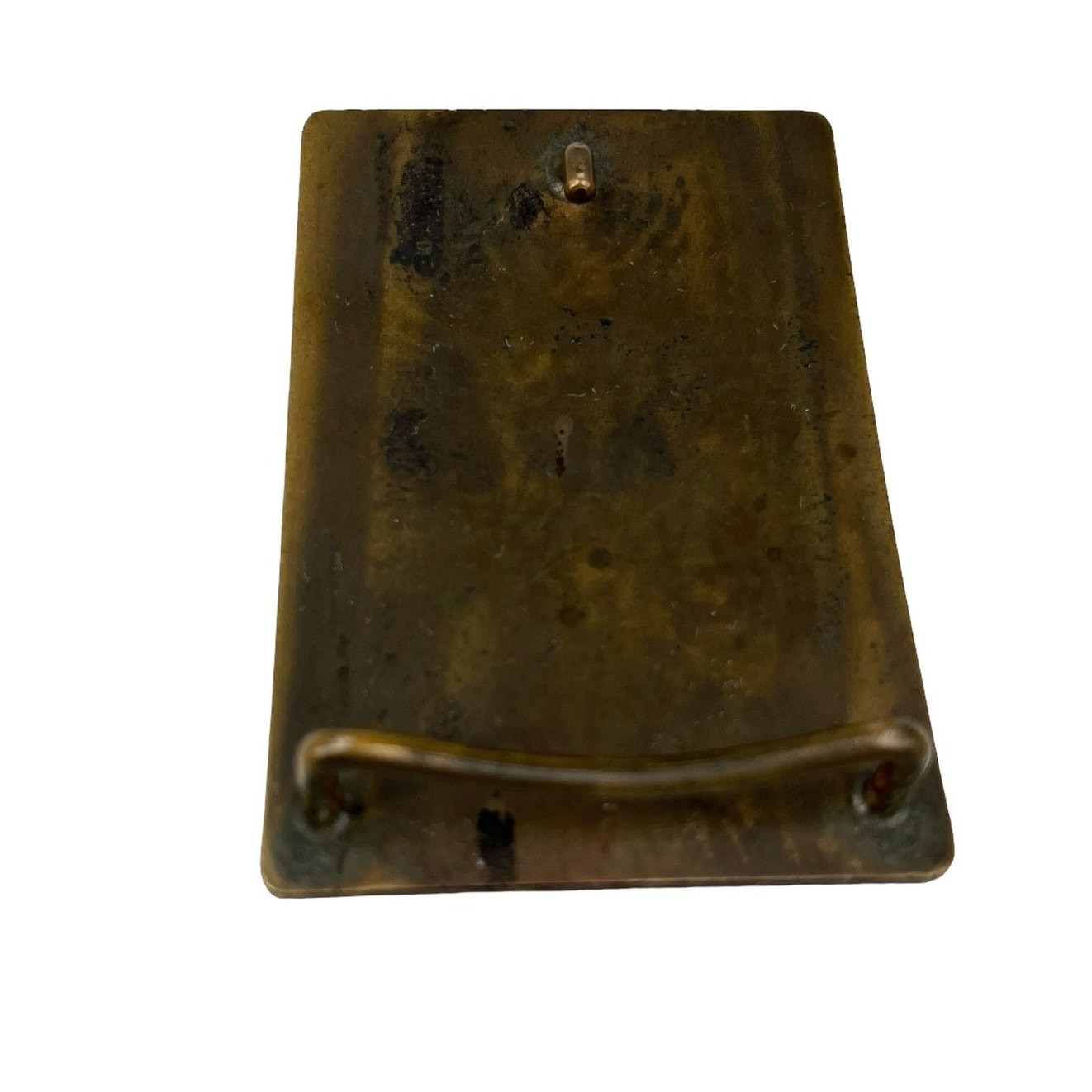 Vintage Atlantic Electric Safety Award Brass Belt Buckle 3&Prime; x 2&Prime;