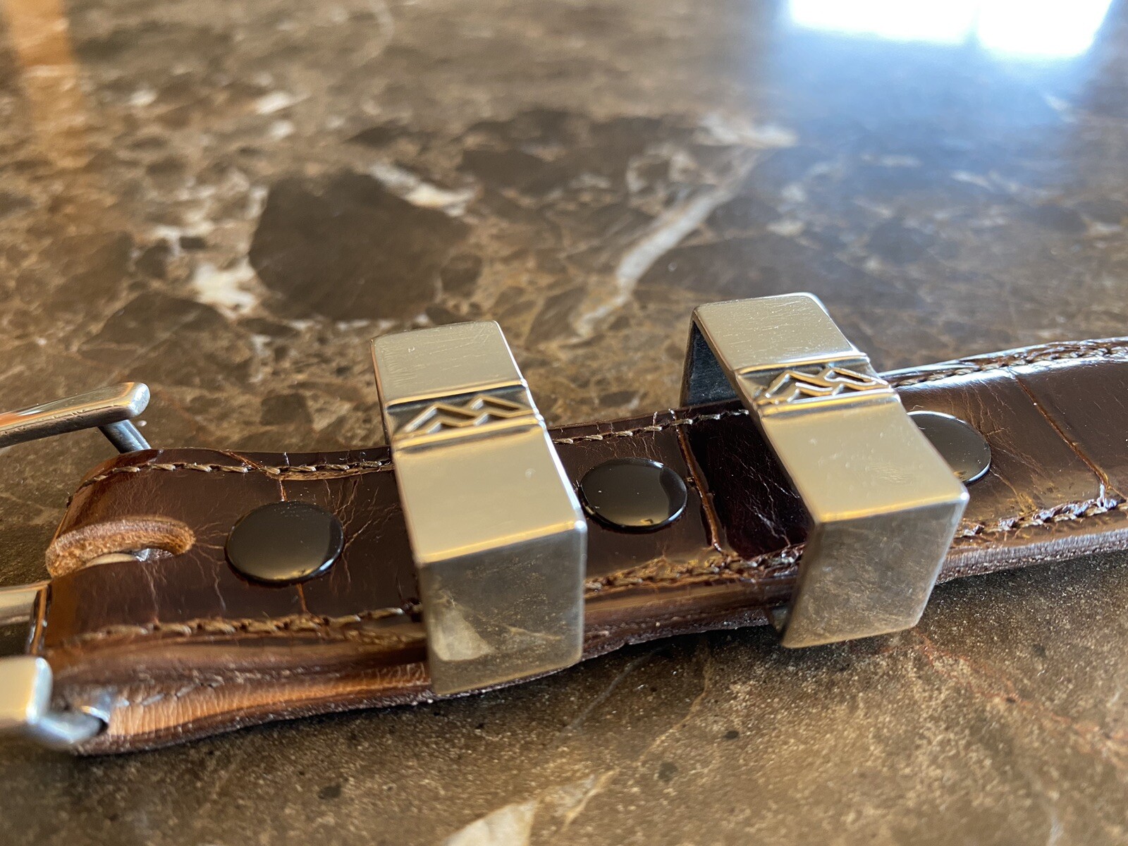 James Reid Sterling .925 14k Gold western belt buckle set (Mountain) ❇️
