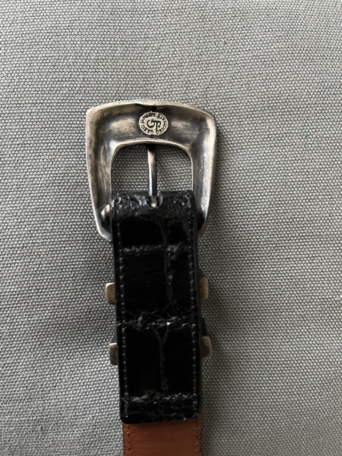Greg Jensen Olympia 4pc. Sterling and 14k 4pc. Buckle Set w/ Alligator Belt