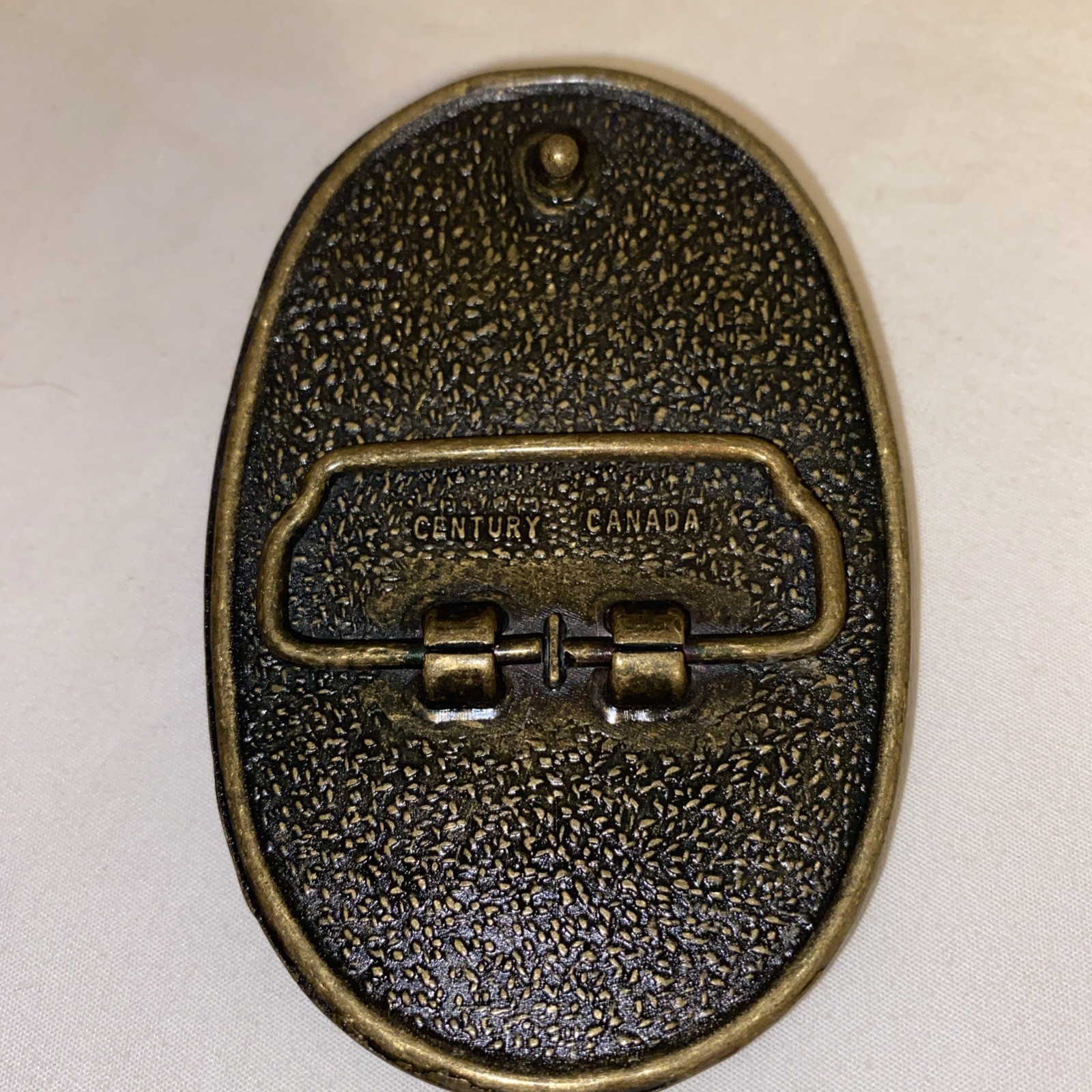 Vintage Century Canada Stone Inlay Belt Buckle Western Cowboy Hipster