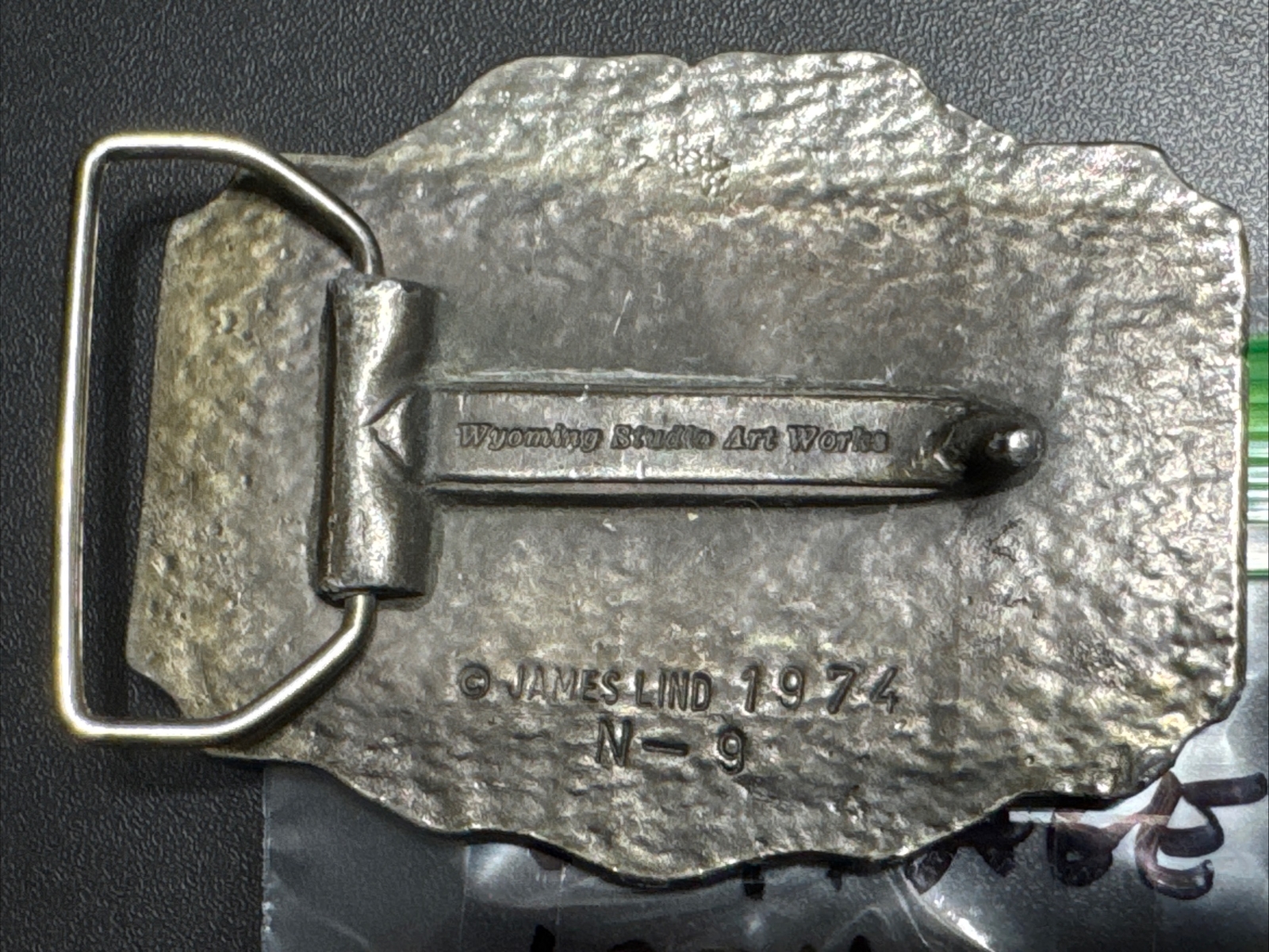 Vintage 1974 Belt Buckle Wyoming Studio Art Works DEER Brass T-2104