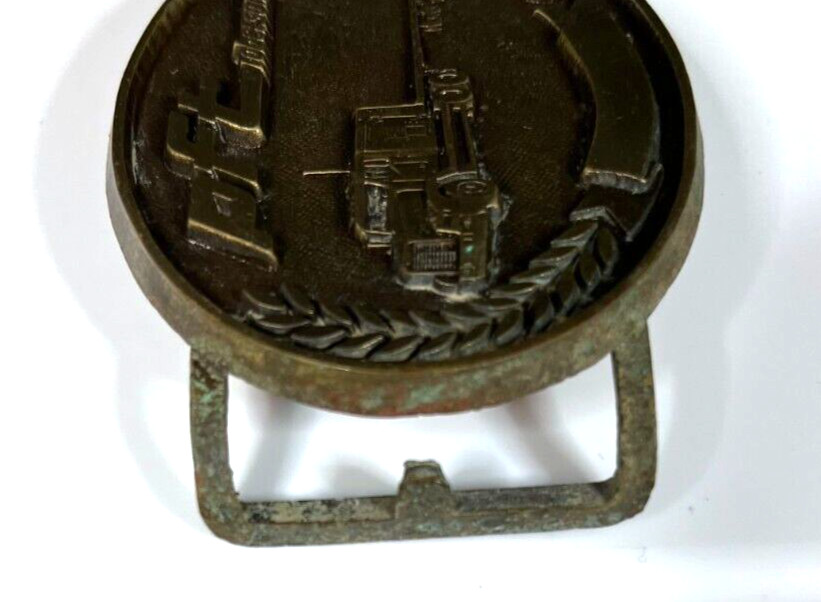 Vintage PFT Roberson Pre-Fab Transit Co. Solid Brass Slip Through Belt Buckle