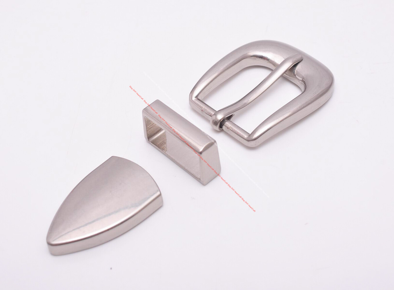 25MM Western Single Prong End Bar Leathercraft Belt Buckle Loop Tip 3-Piece Set