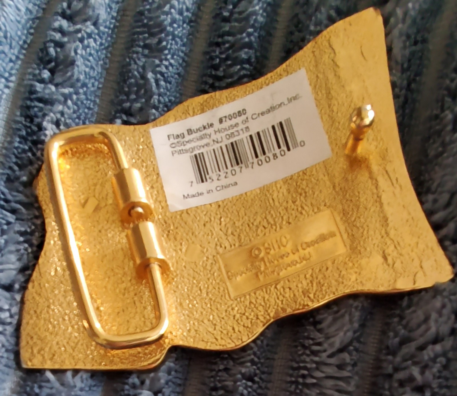American Flying USA Flag Men&rsquo;s Belt Buckle Gold-Tone 70080