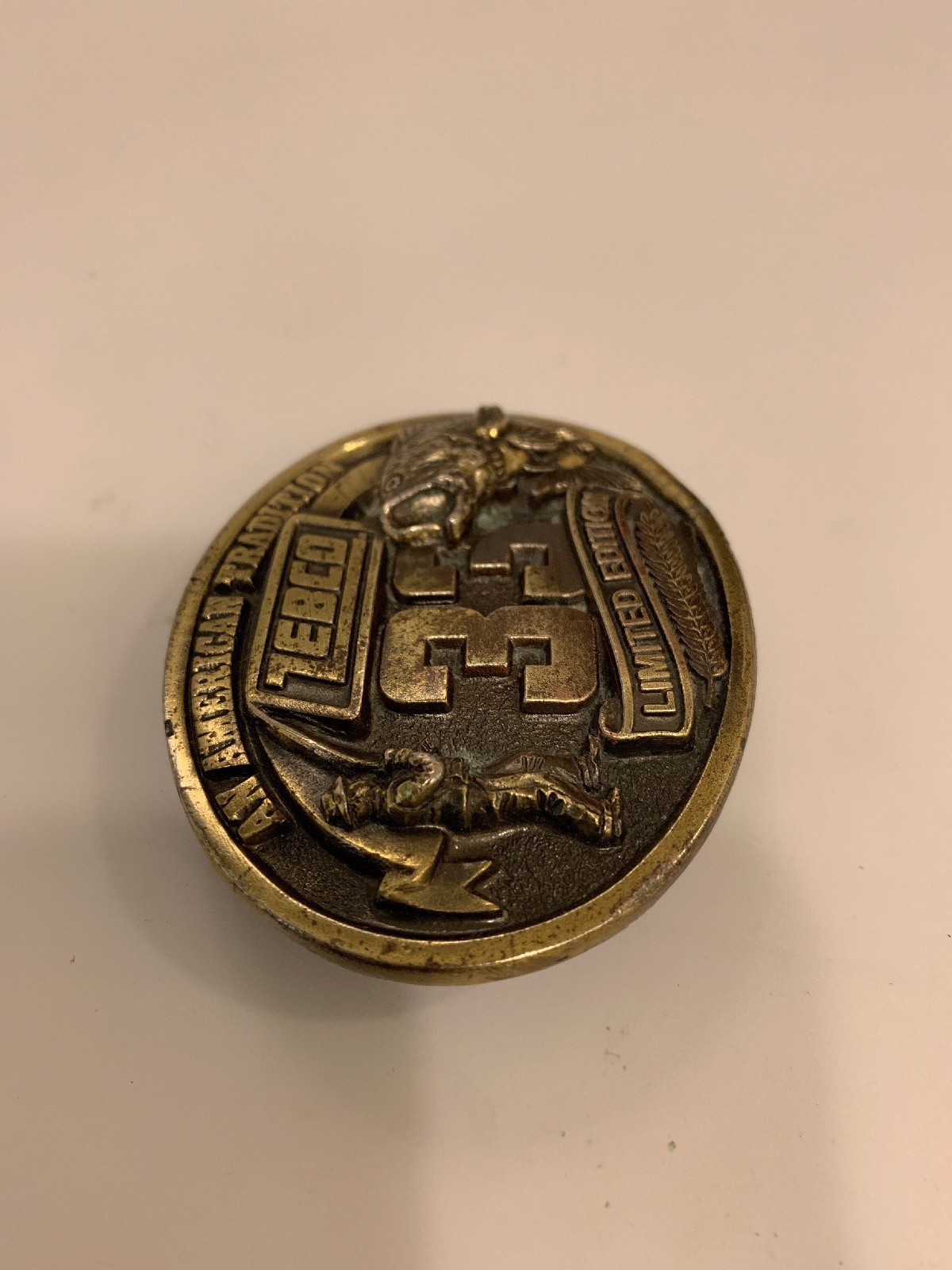 Vintage Solid Brass Lebco Limited Edition Belt Buckle An American Tradition