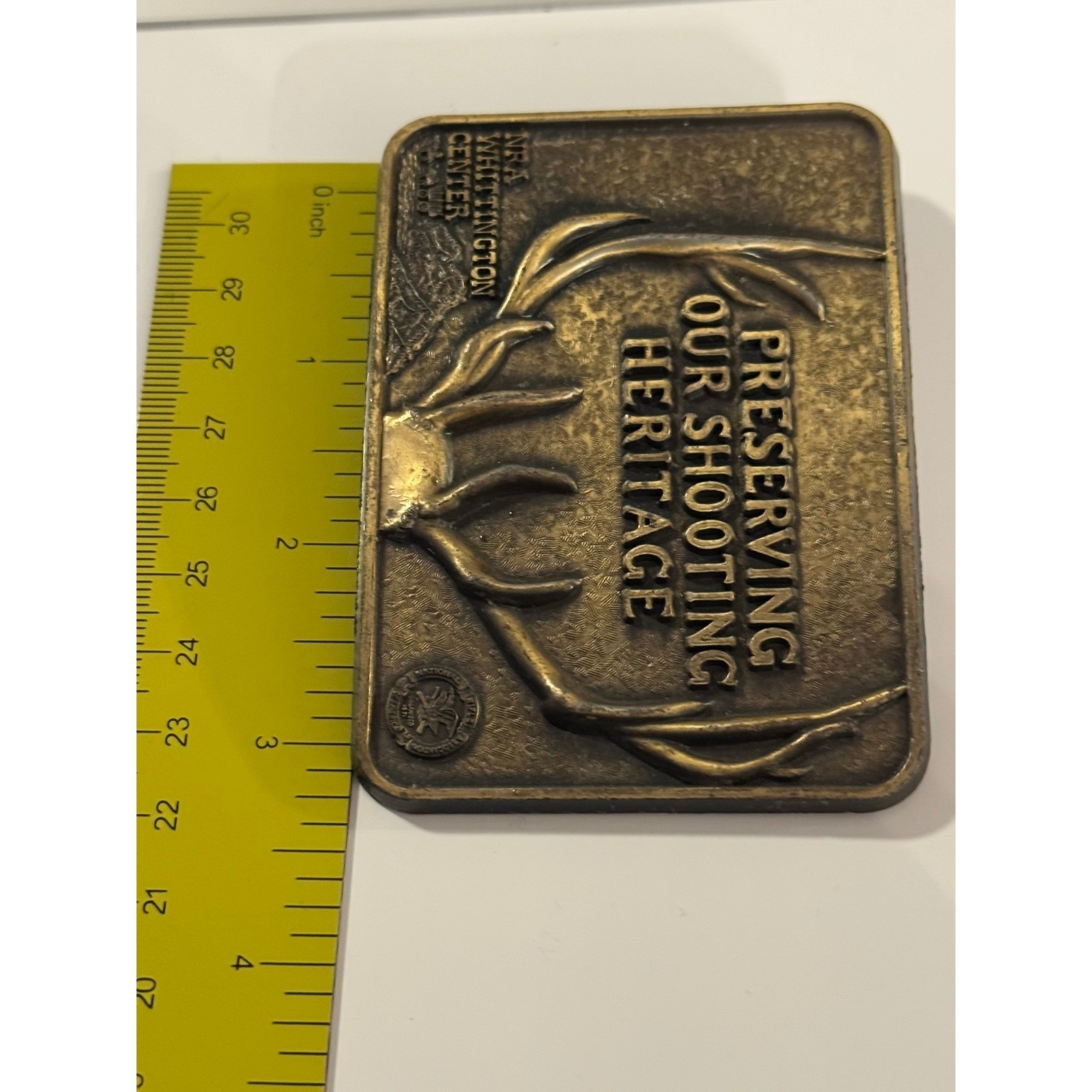 NRA Whittington Center Belt Buckle Preserving Our Shooting Heritage Antlers