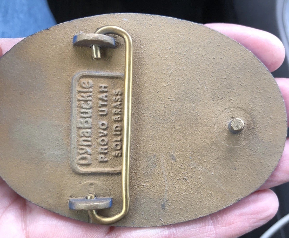 Holly Sugar Corporation Brass Belt Buckle Advertising Promo 1970 Dyna Buckle #75