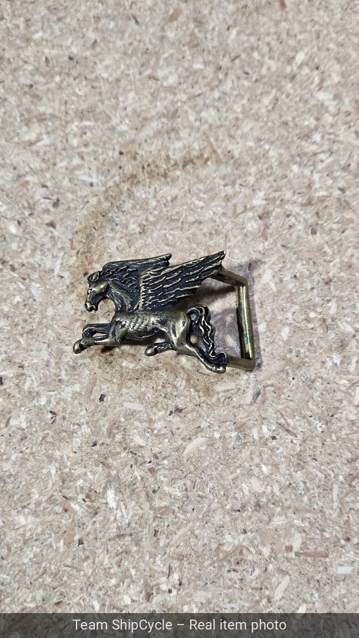 Rare Pegasus ISIS Creations Artists 1982 Solid Brass Vintage Belt Buckle G2U