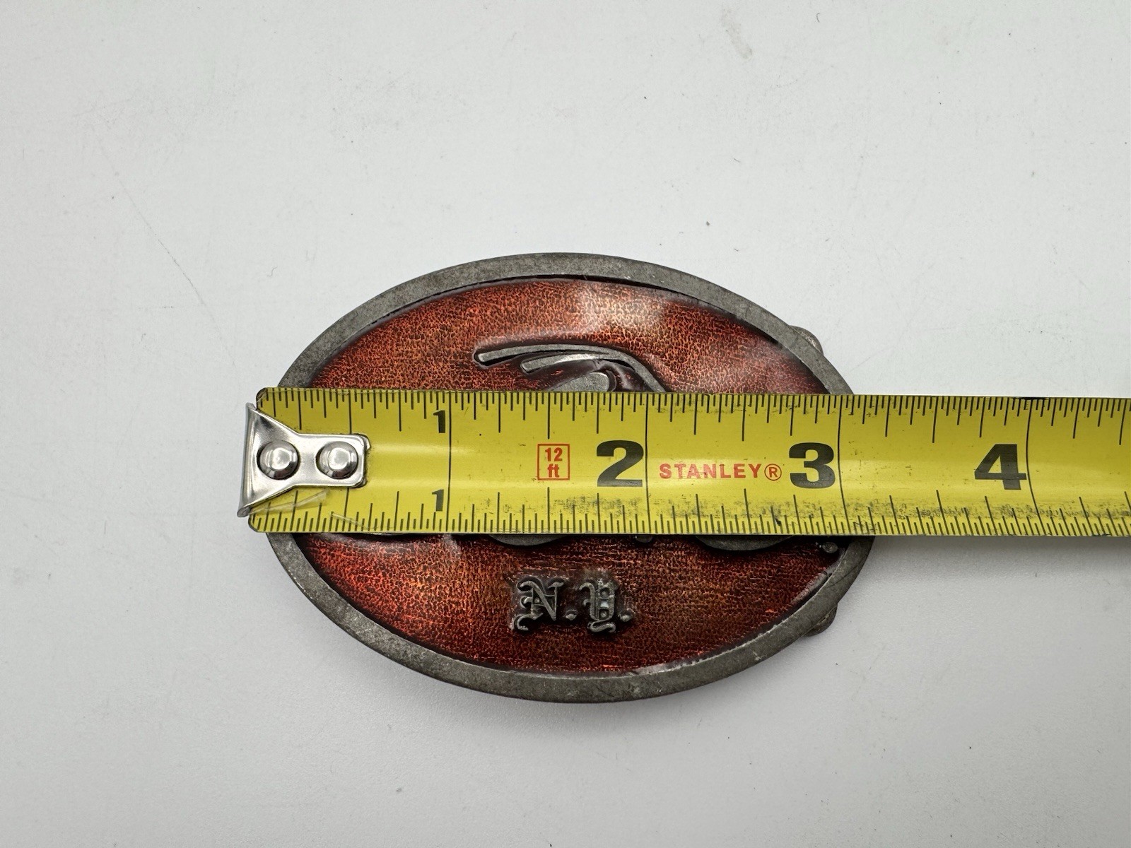 Orange County Choppers OCC Motorcycle Belt Buckle Red Enamel Biker