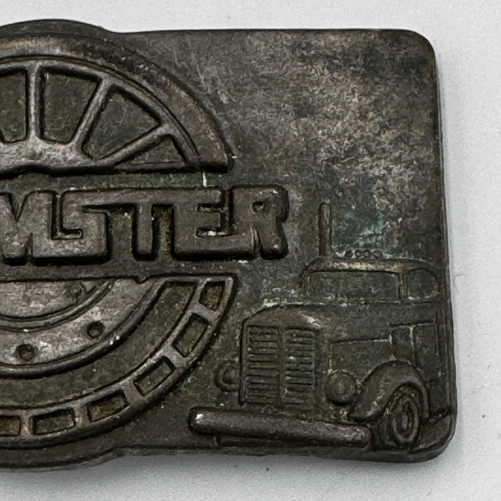 Vintage Teamster Belt Buckle Trucking Union Horse Semi Truck Metal Americana