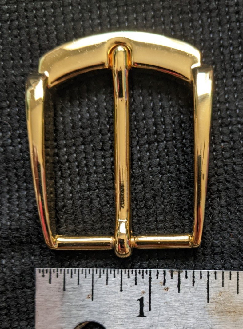 GENUINE COLE HAAN ITALY MENs REPLACEMENT BELT BUCKLE METAL SOLID BRASS GOLD TONE