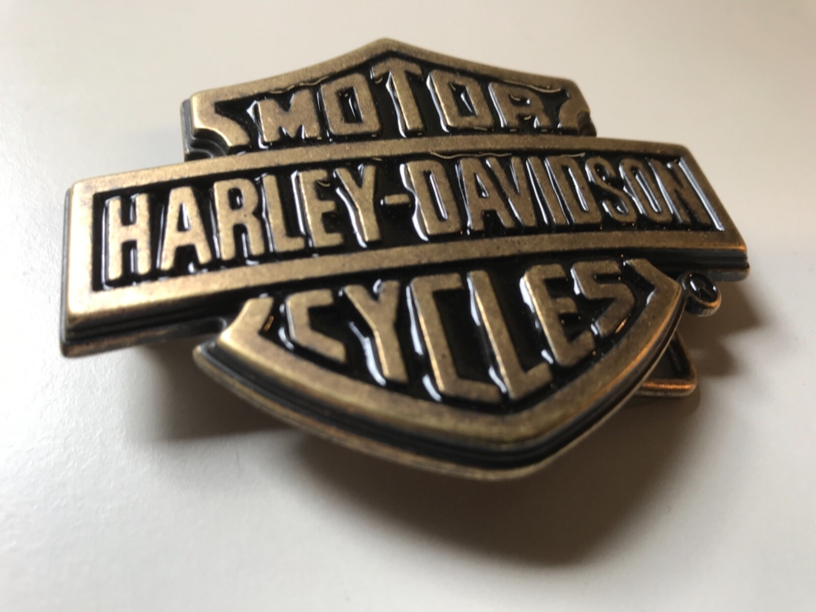 Rare men’s Classic Bar&Shield belt buckle .Antique brass plaited.#99593-08VM.