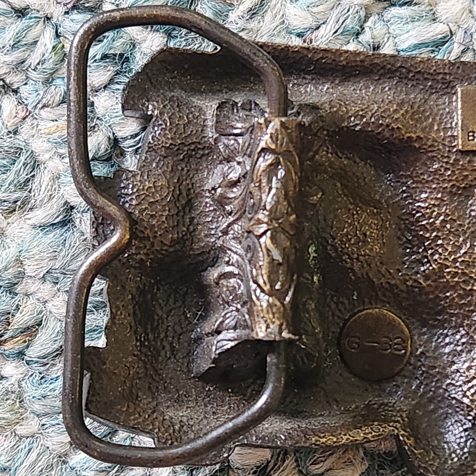 1978 Bergamot Brassworks Fire Truck Belt Buckle G-38 Made in USA
