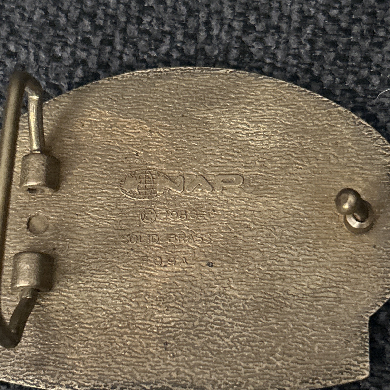 Vintage Fire Fighter America’s Hero’s Enamel Brass Belt Buckle 1986 (B3)