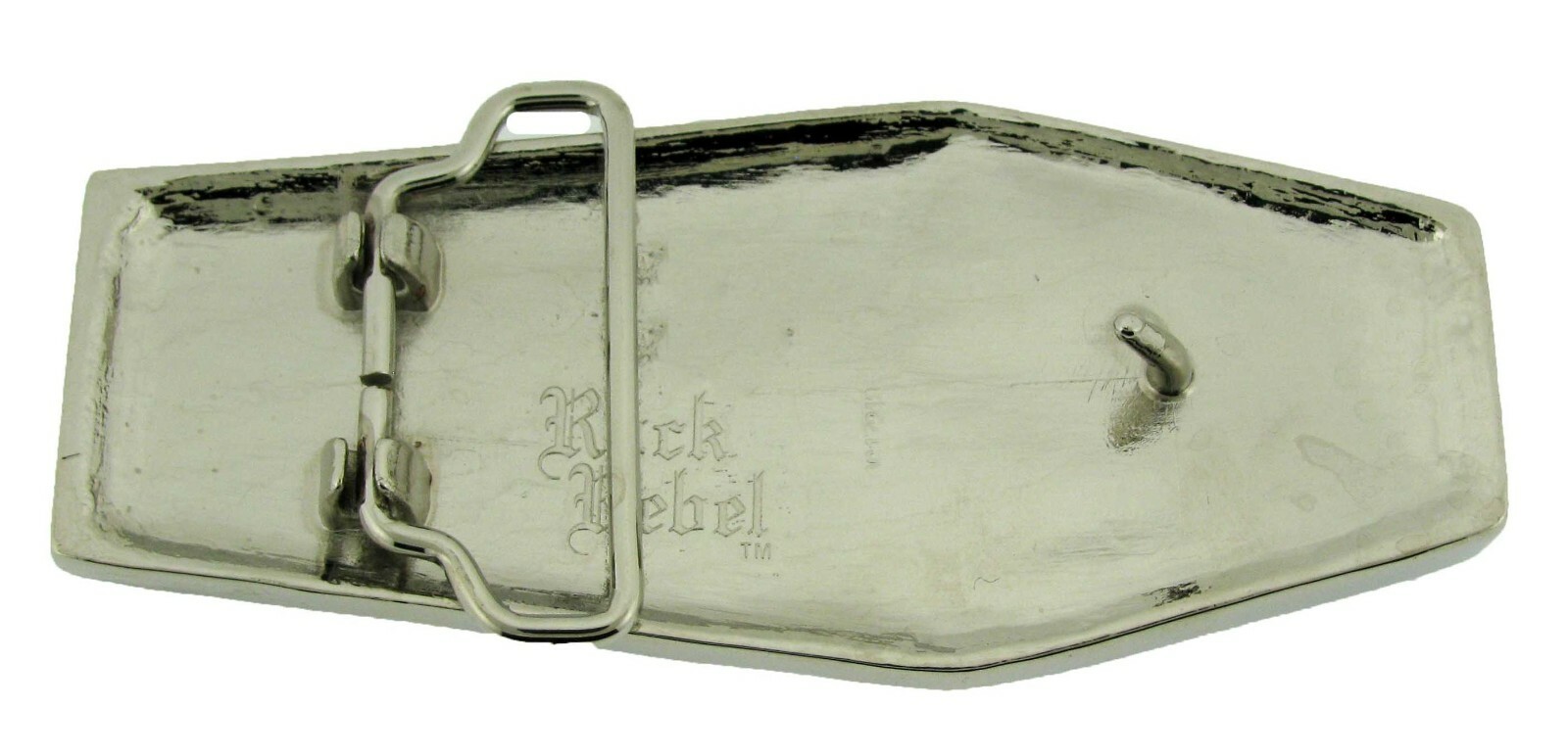 Silver Coffin Casket Skull Belt Buckle Rock Rebel HalloweenTribal Gothic Tattoo