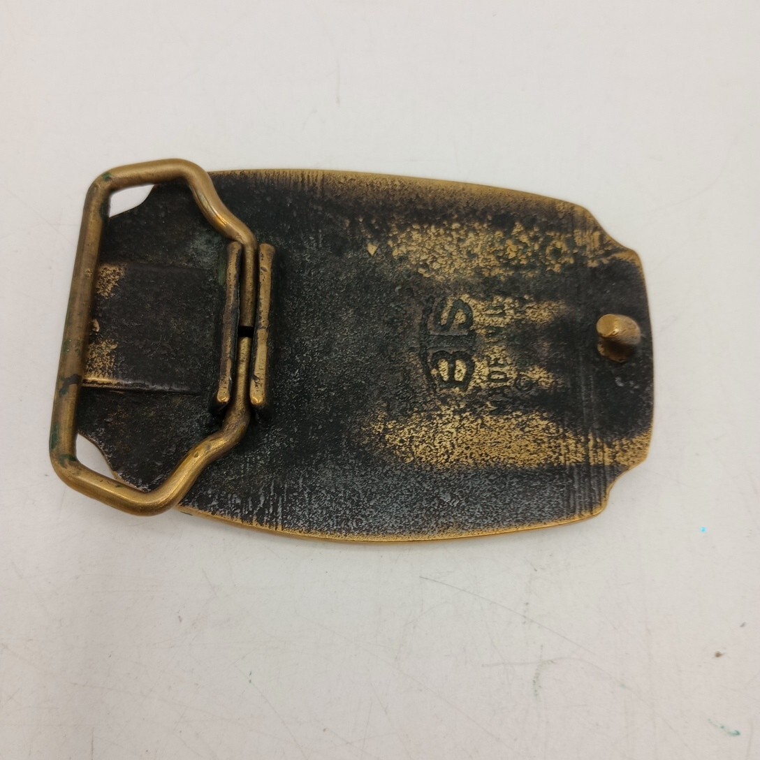 Firefighter 1910 Seagrave Fire Truck Belt Buckle Solid Brass BTS Made USA