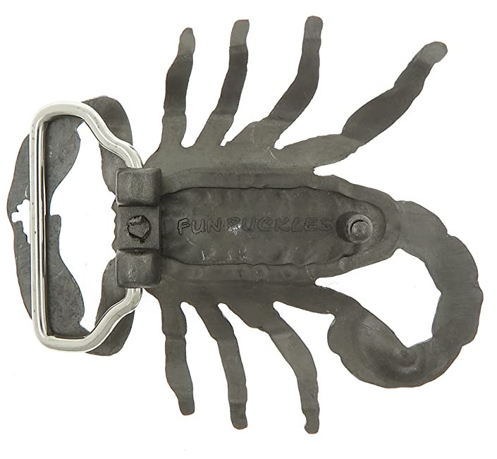 Scorpion Yellow Enamel Metal Belt Buckle