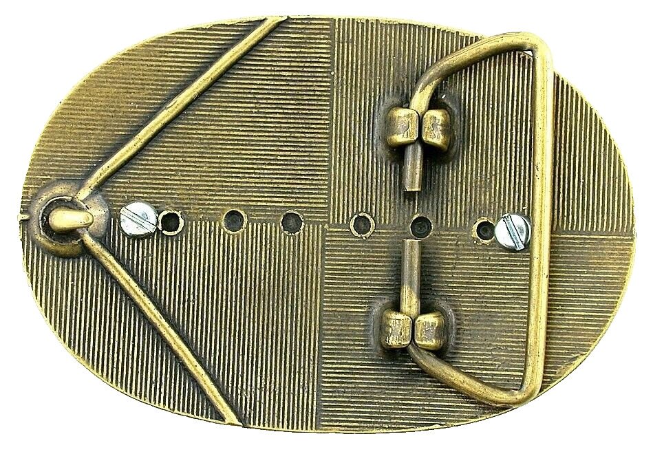 Gold Color Oval Western 1921 Morgan Silver Dollar Belt Buckle EPBB110/103023