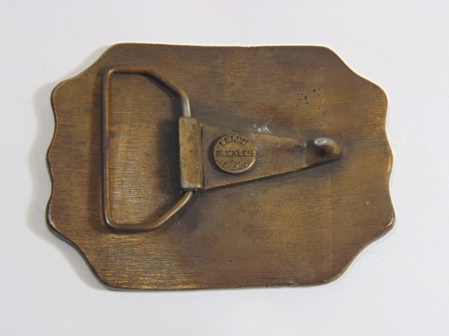 Vintage Collectible American Express Colorado Railroad Train Lewis Belt Buckle